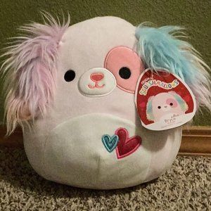Squishmallow Bryce the Dog 8” Valentines 2022 New With Tags Kellytoy Collectable